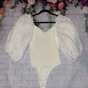 White dressy bodysuit